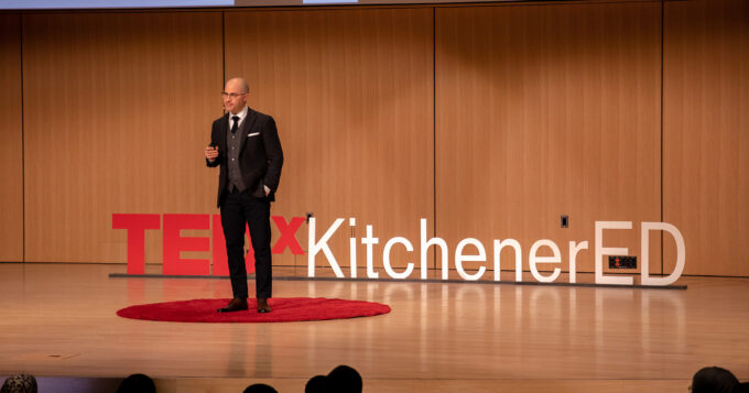 Keynotes and Webinars: Dr. Aaron Barth speaking at TEDxKitchenerED – Why e-learning is killing education