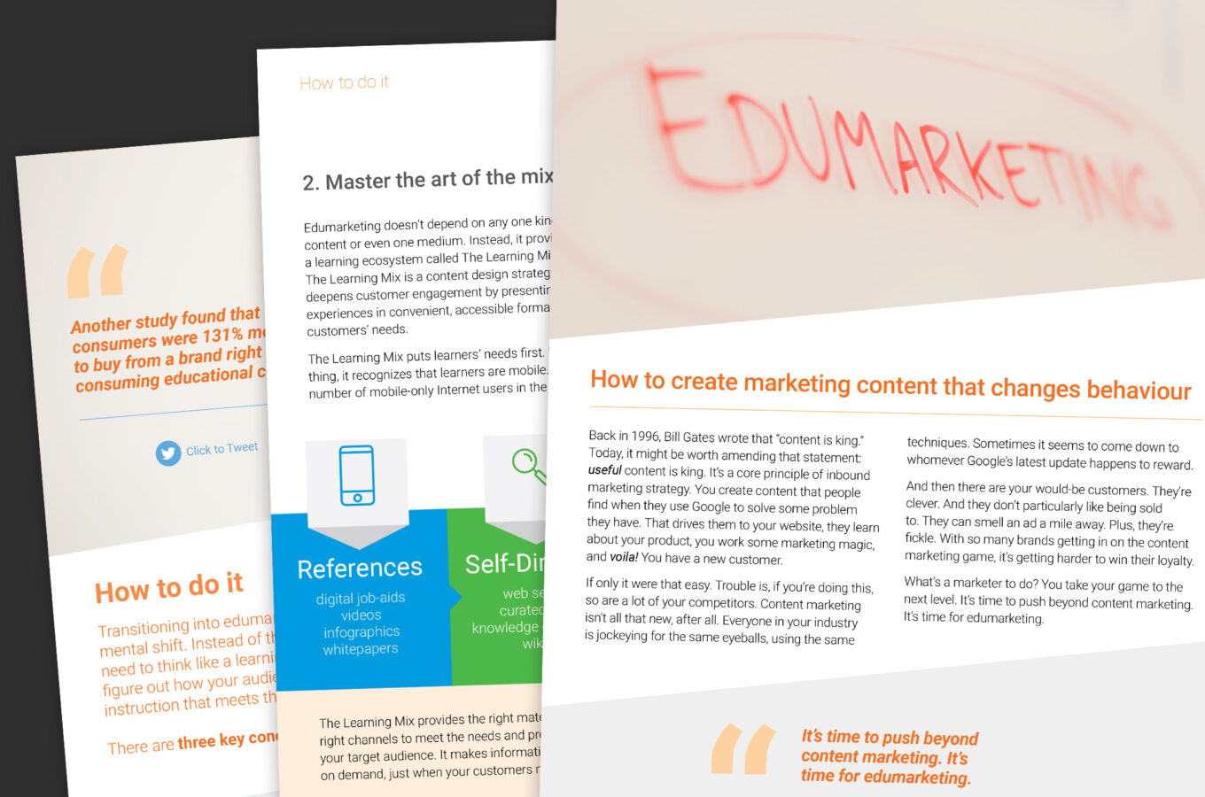 Collage of Edumarketing E-book Managment Resource Pages
